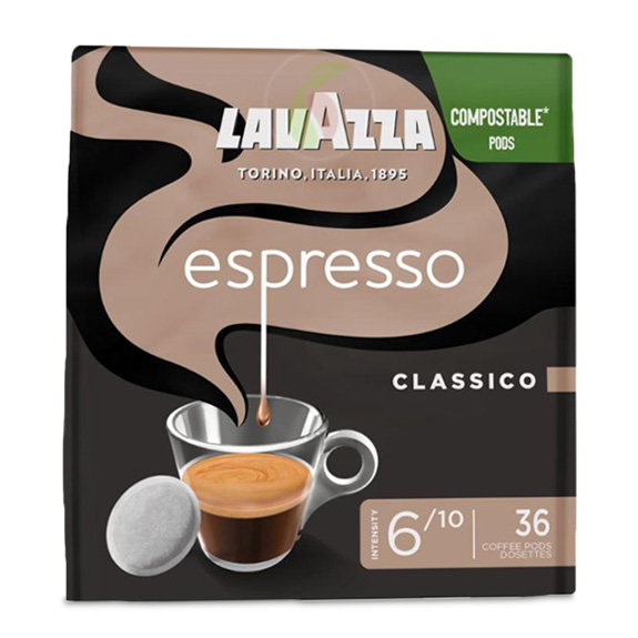 KoffieTheePlaza Lavazza Classico Koffiepads 36 stuks aanbieding