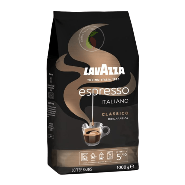 KoffieTheePlaza Lavazza Caffe Espresso Italiano Koffiebonen 1 kg aanbieding