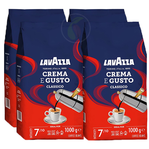 KoffieTheePlaza Lavazza Crema e Gusto Classico Koffiebonen 1 kg aanbieding
