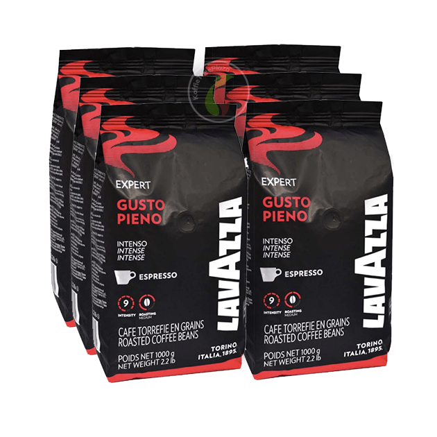 KoffieTheePlaza Lavazza Expert Gusto Pieno Koffiebonen 1 kg aanbieding