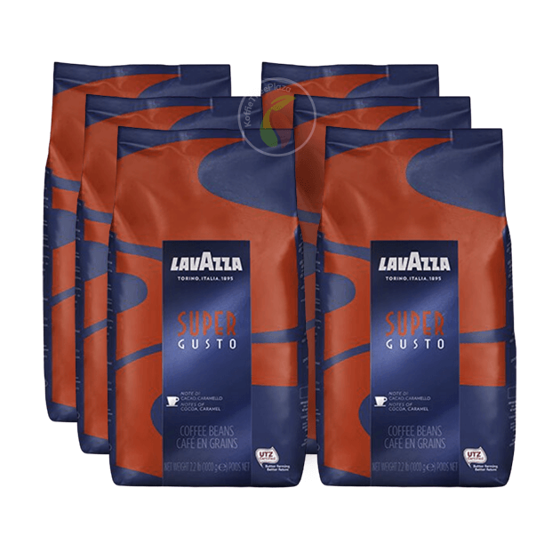 KoffieTheePlaza Lavazza Super Gusto Koffiebonen 1 kg aanbieding