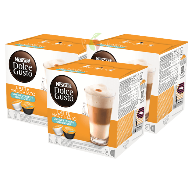 Nescafe Dolce Gusto Latte Macchiato Unsweeted Koffiecups 16 stuks